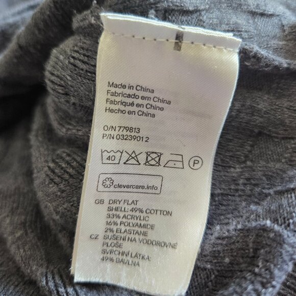 Grey Honeycomb H & M Men's Sweater (22" PTP) - Picture 7 of 7